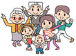 イラスト: The family who dances点 The family who dances