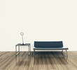 minimal modern interior couch and table