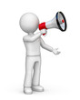 Person with megaphone