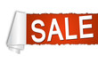 aufgerissenes Papier mit SALE