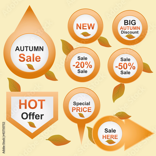 Vector: AUTUMN SALE SET AUTUMN SALE SET