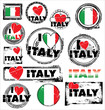 I love ITALY ink rubber stamp set