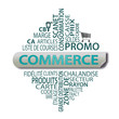 nuage de mots ; commerce fond blanc