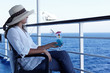 Woman relaxing during a cruise