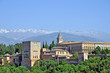 Alhambra at sunset.