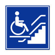 Señal elevador de escaleras para minusvalidas