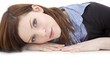 relaxing beautiful woman (with copy-space)
