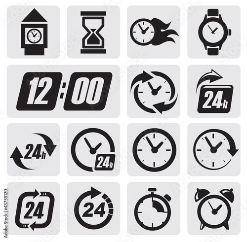 Vector: clocks icons clocks icons