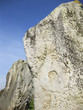 detail of ancient standing stone avebury