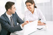 Business people working on their business project