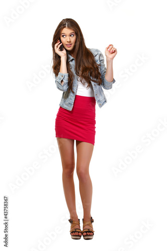 Photo: nice teenager making a call nice teenager making a call
