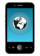 Smartphone mit Erde