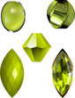 Peridot Bead and Gem Vectors