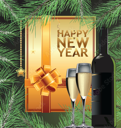 Vektor: Happy new year elegant background Happy new year elegant background