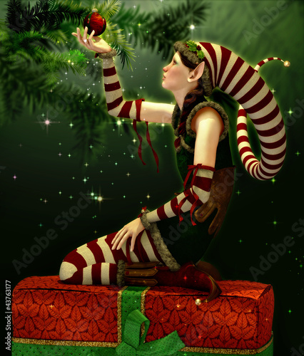 Illustration: The red Christmas Ball The red Christmas Ball