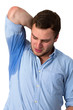 Man sweating very badly under armpit