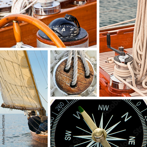 Photo: Sailboat and yacht collage Sailboat and yacht collage