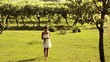 Video: girl walking through the vineyards girl walking through the vineyards