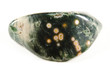 Foto: small piece of ocean jasper dark green with yellow eyes small piece of ocean jasper dark green with yellow eyes
