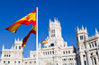 Detail of Palacio de Comunicaciones at Plaza de Cibeles in Madri