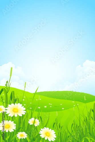 Vector: Green Nature Landscape Green Nature Landscape