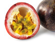 Passion fruit  on white background