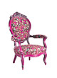 vintage armchair isolated with clipping path