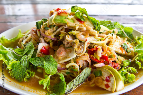 Photo: beef and chili salad delicious thai food beef and chili salad delicious thai food