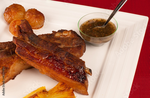 Photo: Grilled pork ribs Grilled pork ribs