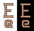 Copper Tubing Fittings 3D Letter E - Set