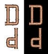 Copper Tubing Fittings 3D Letter D - Set