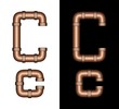 Copper Tubing Fittings 3D Letter C - Set