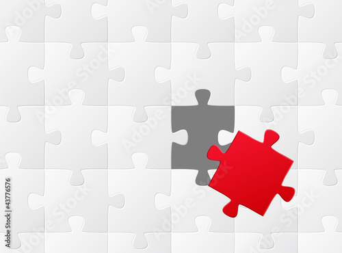 Vector: das falsche Puzzelteil das falsche Puzzelteil