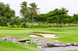 sand bunker in golf course