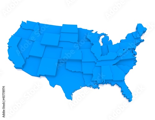 Illustration: Map of United States of America Map of United States of America