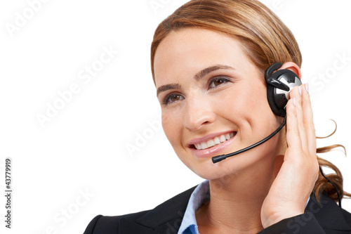 Photo: Listening closely and attentively - Call-centre professional Listening closely and attentively - Call-centre professional