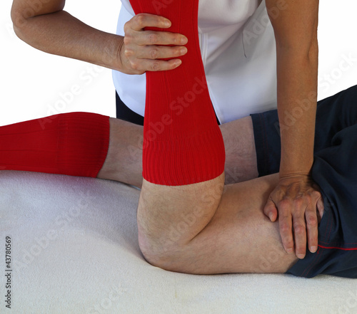 Photo: Neuromuscular technique applied to hamstrings Neuromuscular technique applied to hamstrings