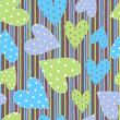 textile hearts seamless pattern