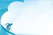 Surfer on a board