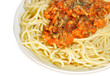 Detalle de spaghetti bolognesa.