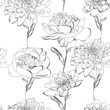 Seamless pattern with a lot of flowers
