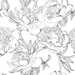 Monochrome seamless pattern