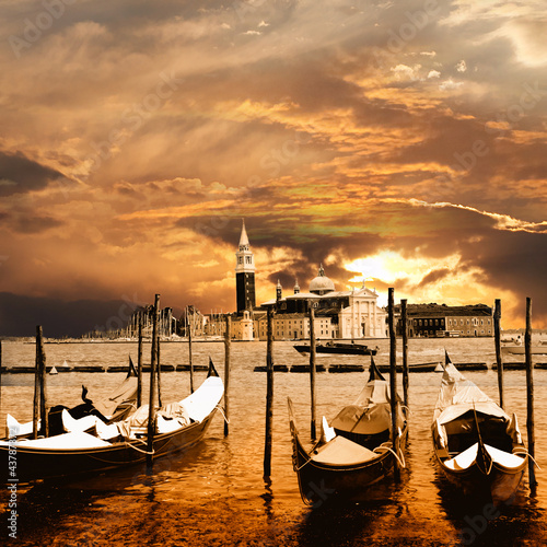 Fototapeta sunset in Venice