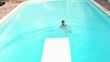 diving into a pool