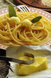 Pasta with butter Pasta in bianco Pasta con mantequilla