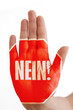 Foto: Hand mit Neinzeichen Hand mit Neinzeichen