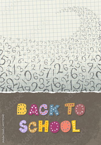 Vector: Back to school, A4 format. Education themed abstract background, Back to school, A4 format. Education themed abstract background,
