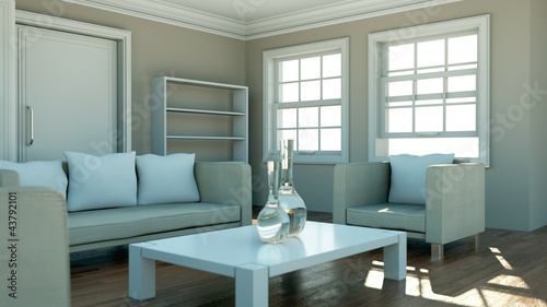 Illustration: Wohndesign - Wohnung beige Wohndesign - Wohnung beige