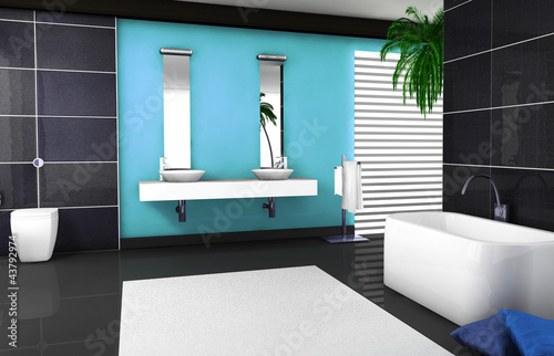 Illustration: Modern Bathroom Interior Modern Bathroom Interior