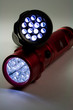 Two Modern LED Flashlights - Turned On